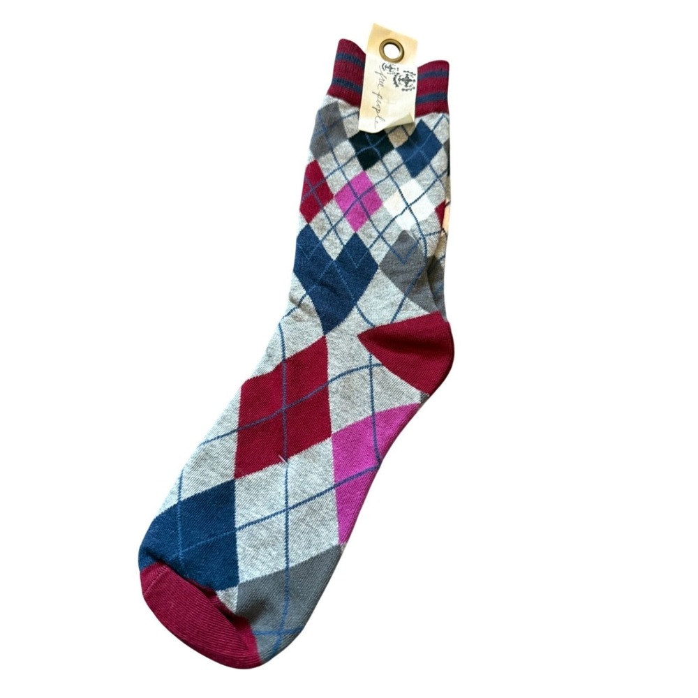 Free People Argyle Socks Women One Size NWT